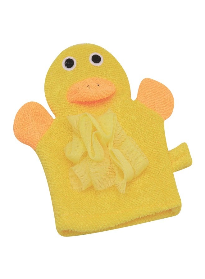 Caviotess Cute Duck Bath Mesh Shower Ball Pouf Loofahs Exfoliating Bath Sponge Body Cleaner for Children Kids - Image 2